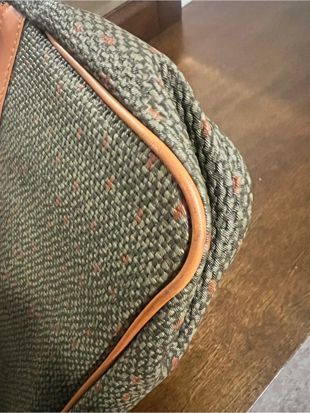 Vintage YSL x Rémy Martin Coated Canvas Clutch Bag
